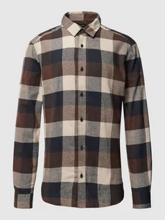 Koszule męskie - Koszula casualowa ze wzorem w kratkę model ‘GUDMUND’ - grafika 1