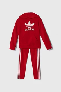 Dresy i komplety dla dziewczynek - adidas Originals komplet dziecięcy kolor czerwony - grafika 1