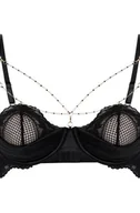 Biustonosze - Hunkemöller Biustonosz półusztywniany usztywniany z fiszbinami Belladonna Czarny - miniaturka - grafika 1