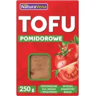 Produkty wegańskie i wegetariańskie - NaturaVena Tofu kostka pomidorowe 250 g - miniaturka - grafika 1