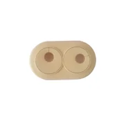 Akcesoria hydrauliczne - Rozeta na podwójne rurki grzejnikowe plastikowa Dąb Ø16 - miniaturka - grafika 1