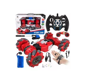 Samochód Zdalnie Sterowany Gestami KASKADERSKI 4x4 RC - Czerwony - Zabawki zdalnie sterowane - miniaturka - grafika 1