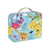 Janod Puzzle dwustronne Błękitna planeta 208el. 7+ - Puzzle - miniaturka - grafika 1