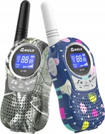 Zabawki interaktywne dla dzieci - WALKIE TALKIE DLA DZIECI MORO I KOLOROWE QNIGLO Zestaw 2 Krótkofalówek - miniaturka - grafika 1