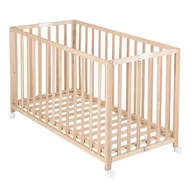 Łóżeczka i kojce - Naturalne łóżeczko na kółkach 60x120 cm Fold up – Roba - miniaturka - grafika 1