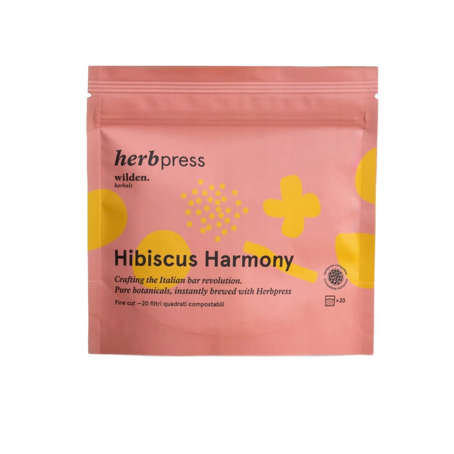 Mieszanka ziołowa Hibiscus Harmony herbpress Wilden Herbals 20 szt