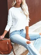 Bluzy damskie - Milan Kiss Bluza w kolorze białym - miniaturka - grafika 1