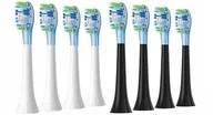 Końcówki do szczoteczek elektrycznych - 8x Końcówki Do Philips Sonicare C3 Premium Black & White - miniaturka - grafika 1