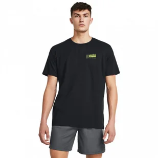 Męski t-shirt z nadrukiem Under Armour UA Bball Logo Court SS - czarny - UNDER ARMOUR - Koszulki sportowe męskie - miniaturka - grafika 1
