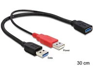 Kable USB - Delock Kabel USB 3.0 AMx2-AF 30cm AKDEKKU00000013 - miniaturka - grafika 1