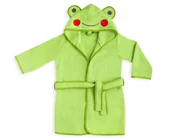 Szlafroki dla dzieci - UVIE Ciepły szlafrok dziecięcy zielony Żabka - miniaturka - grafika 1