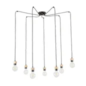 Lampy sufitowe - Britop lampa wisząca 7 punktowa CLARTE Spider czarny dąb olejowany 3491704 3491704 - miniaturka - grafika 1