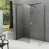 Ścianki i drzwi prysznicowe - Ravak GW9WS0300Z1 ścianki Walk In ścianka Walk In Wall-160/200 czarna szkło Transparent - miniaturka - grafika 1