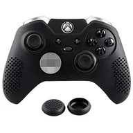 Akcesoria do Xbox - eXtremeRate Miękki antypoślizgowy silikonowy pokrowiec na kontroler, skórki, uchwyty na kciuki, czarne etui ochronne do Xbox One Elite - miniaturka - grafika 1