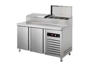 Zespolony stół chłodniczy do pizzy 1342x700x1050mm GN1/1 ASBER GREEN LINE GTPZ-135 D - Stoły gastronomiczne - miniaturka - grafika 1