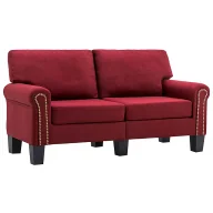 Sofy i kanapy - Luksusowa dwuosobowa sofa czerwone wino - Dionas 2X - miniaturka - grafika 1