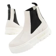 Botki damskie - Buty Puma Mayze Chelsea Suede 382829 02 beżowy - miniaturka - grafika 1