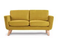 Sofy i kanapy - Sofa 2 TAGIO żółty, 153x80x84, tkanina - miniaturka - grafika 1