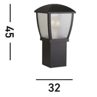 Lampy ogrodowe - Searchlight Słupek oświetleniowy Seattle - miniaturka - grafika 1