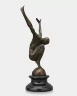 Figurki dekoracyjne - Mężczyzna z Rękami w Górze Rzeźba z Brązu - miniaturka - grafika 1