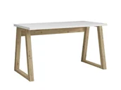 Biurka - Biurko loft proste nowoczesne blat biały dąb artisan 135 cm - miniaturka - grafika 1