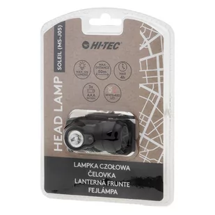 Hi-Tec, Lampka czołówka, Czarny/Ciemnoszary, M000166055 - Latarki - miniaturka - grafika 1