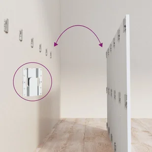 Lumarko Wezgłowie z szafkami, białe, materiał drewnopochodny - Inne meble do sypialni - miniaturka - grafika 9