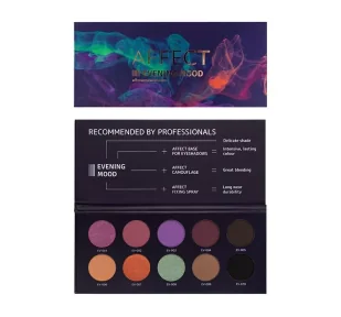 Affect Evening Mood Pressed Eyeshadows Palette paleta cieni prasowanych 10x2-2.5g 5902414436787 [12301946] - Palety i zestawy do makijażu - miniaturka - grafika 1