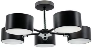 MLAMP LAMPA sufitowa ELM3020/5 BL 8C MLAMP abażurowa OPRAWA metalowe molekuły czarne chrom ELM3020/5 BL 8C - Lampy sufitowe - miniaturka - grafika 1