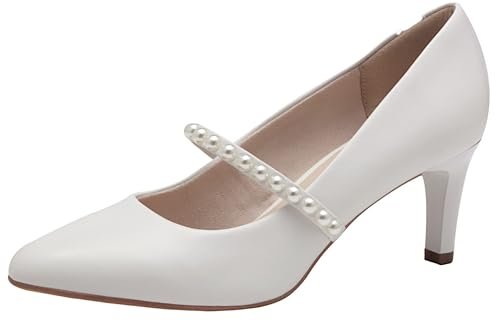 Tamaris Damskie czółenka 1-22424-44, białe, 41 EU, biały, 41 EU