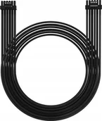 Przedłużacze i rozgałęźniki - QingSea Kabel przewód 12VHPWR 70 cm do zasilacza 12+4 Pin Czarny 600W 16 AWG - miniaturka - grafika 1