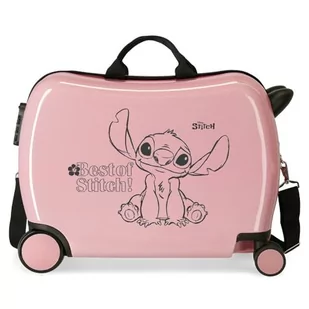 Disney Best of Stitch Walizka dziecięca Różowy 50x38x20 cms Sztywne ABS Zamknięcie kombinowane boczne 34L 1,8 kg 2 Koła Bagaż Ręka, Różowy, Talla única, walizka dziecięca - Walizki - miniaturka - grafika 1