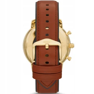 Pasek Fossil FTW7025 brązowy 22 mm złota klamra - Akcesoria do zegarków - miniaturka - grafika 1