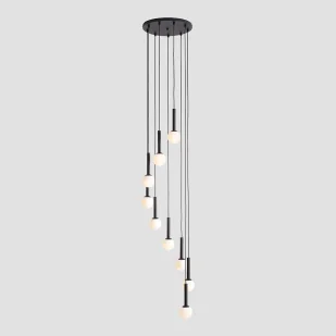 Riu lampa wisząca 9-punktowa czarna 1117N1 - Lampy sufitowe - miniaturka - grafika 6