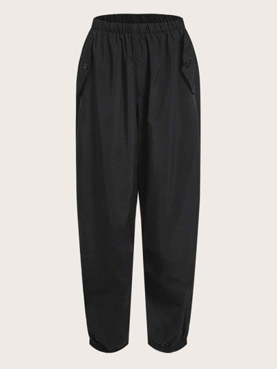SHEIN SPODNIE DAMSKIE CZARNE NA GUMCE CASUAL M ŁHL