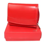 Portfele - Portfel Damski Skórzany Cavaldi PP-N33-SCL RIFD CZERWONY Skóra Licowa Z Suwakiem Wewnątrz 13 x10 x 4 [cm] - miniaturka - grafika 1