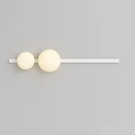 Lampy ścienne - Kinkiet łazienkowy Grada 2 w białym kolorze z kulistymi kloszami ze szkła - miniaturka - grafika 1