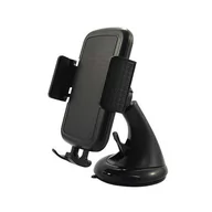 Uchwyty samochodowe do telefonów - Uchwyt samochodowy Uniwersalny Holder do auta na telefon szybę/ deskę Black - miniaturka - grafika 1