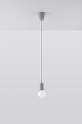 Lampy sufitowe - Sollux Lighting Lampa wisząca DIEGO 1 szara NICKEL - miniaturka - grafika 1