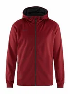 Kurtki męskie - Craft ADV Unify FZ Hood, męska kurtka z kapturem XS, poliester z recyklingu, ergonomiczne dopasowanie, kaptur ze ściągaczem, 2 kieszenie, bluza z kapturem, męska kurtka treningowa - miniaturka - grafika 1