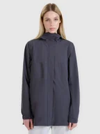 Kurtki damskie - Damska kurtka parka przejściowa 4F 4FWSS25TTJAF686 - szara - miniaturka - grafika 1