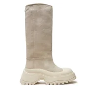 Kozaki damskie - Kozaki Bronx 14367-C Écru - miniaturka - grafika 1