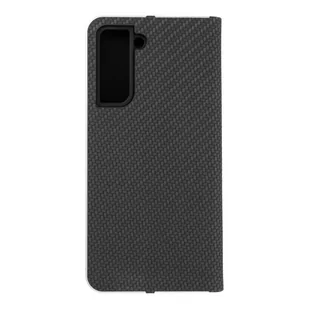 Forcell Kabura LUNA Book Carbon do SAMSUNG Galaxy S21 czarny - Etui i futerały do telefonów - miniaturka - grafika 1