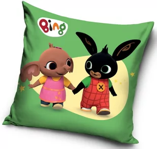 Królik Bing Licencyjna Poduszka Jasiek 40x40 Zielona - Kołdry i poduszki dla dzieci - miniaturka - grafika 1