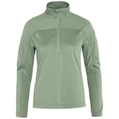 Bluzy sportowe damskie - Bluza damska Fjällräven Abisko Lite Fleece Half Zip W Rozmiar: M / Kolor: jasnozielony - miniaturka - grafika 1
