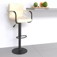 Taborety i hokery - vidaXL Lumarko Hoker, kremowy, obity tkaniną 334627 - miniaturka - grafika 1