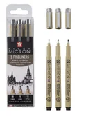 Cienkopisy - Zestaw 3 Cienkopisy Pigma Micron Czarne08 10 12 - miniaturka - grafika 1