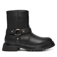 Buty dla dziewczynek - Botki Tommy Hilfiger T3A5-34021-1355999 Czarny - miniaturka - grafika 1