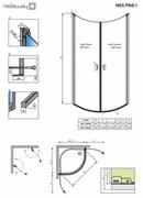 Kabiny prysznicowe - Radaway Nes PDD I 80x80 10020080-01-01L/10020080-01-01R - miniaturka - grafika 1