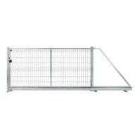 Ogrodzenia - Naterial Brama przesuwna Modus 3x1.5 m prawa srebrna - miniaturka - grafika 1